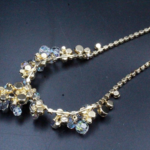 Juliana DE Aurora Borealis AB Crystals Rhinestones Charm Waterfall Necklace - Picture 12 of 13